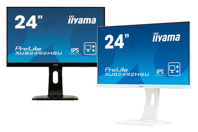 iiyama ProLite B2483HSU-B5/W5 w czarnej i białej wersji kolorystycznej