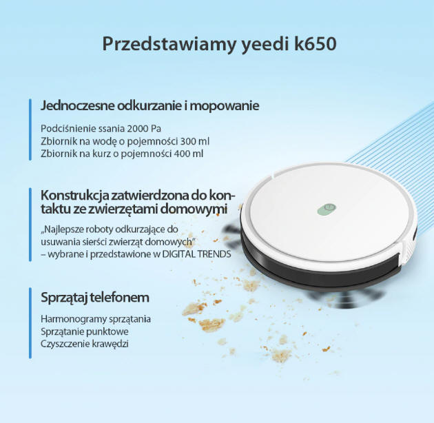 Promocja robotów sprzątajacych yeedi