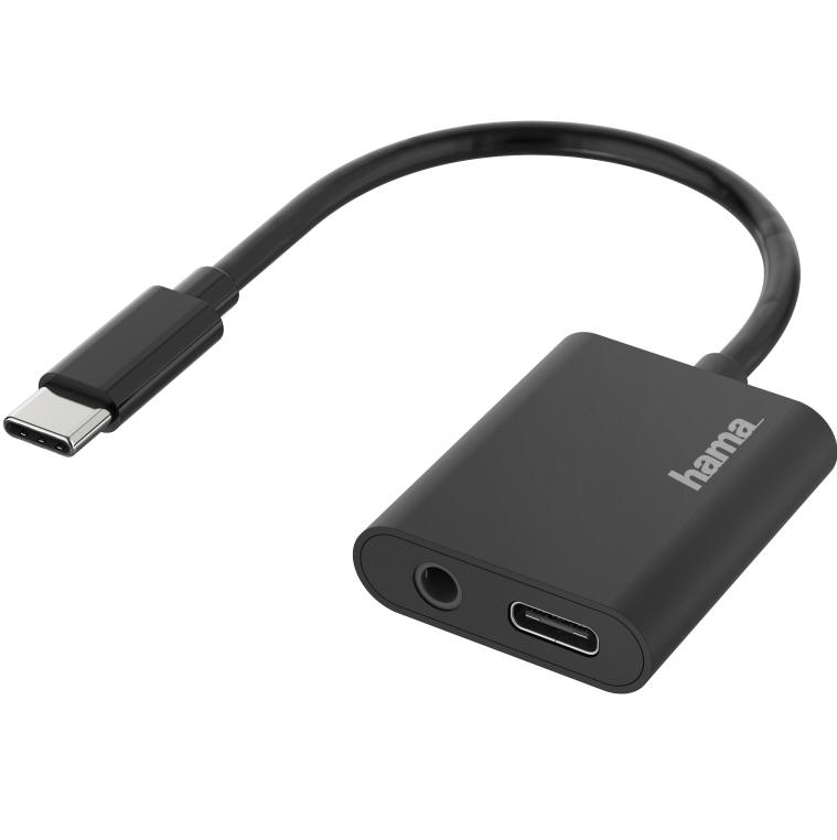 Adapter Hama z wtyczk i gniazdem USB-C