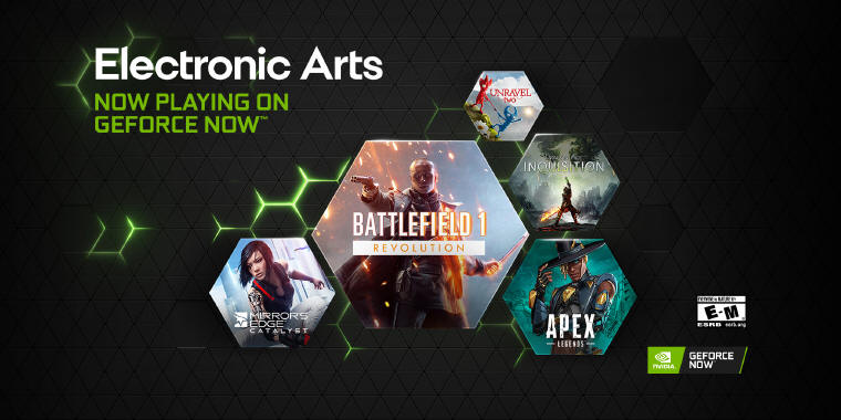 Gry Electronic Arts dostępne w usłudze GeForce NOW