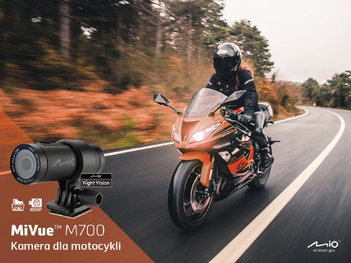 Mio MiVue M700 - nowy wideorejestrator dla jednośladów