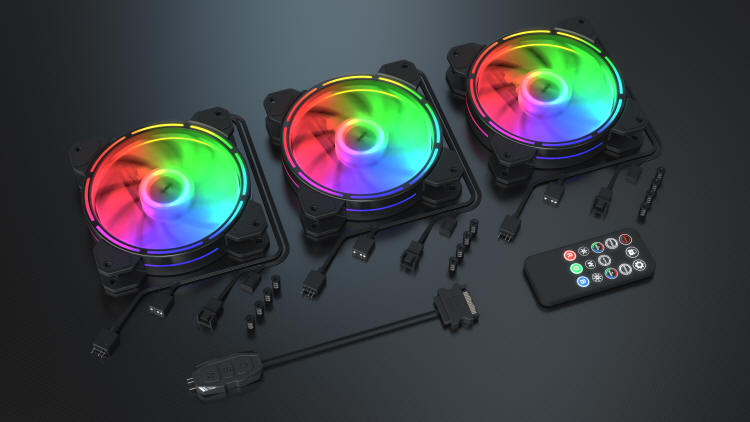 KRUX Lunar 120 mm KIT ARGB – zestaw generatorów tęczotornada
