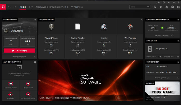 AMD - Nowy pakiet Radeon Software dla kart oraz procesorów z GPU