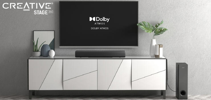Creative STAGE 360 - Soundbar z technologi Dolby Atmos