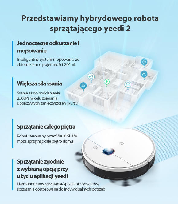 yeedi 2 hybrid - Autonomiczny robot sprztajcy