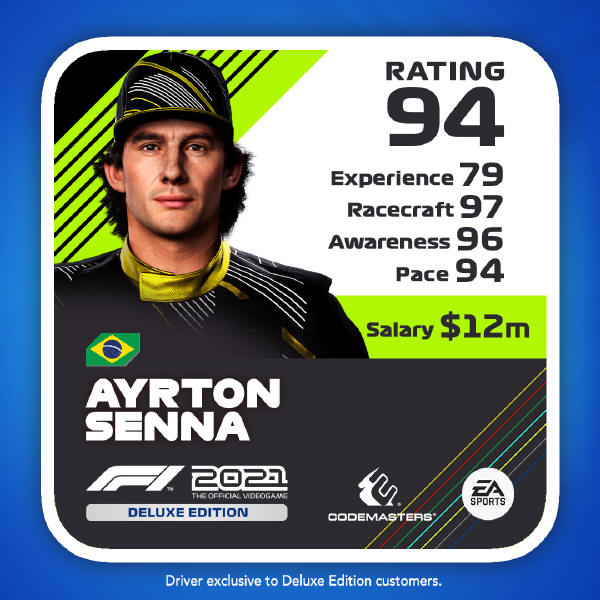 F1 2021 Deluxe Driver - dodatkowa zawartość cyfrowa