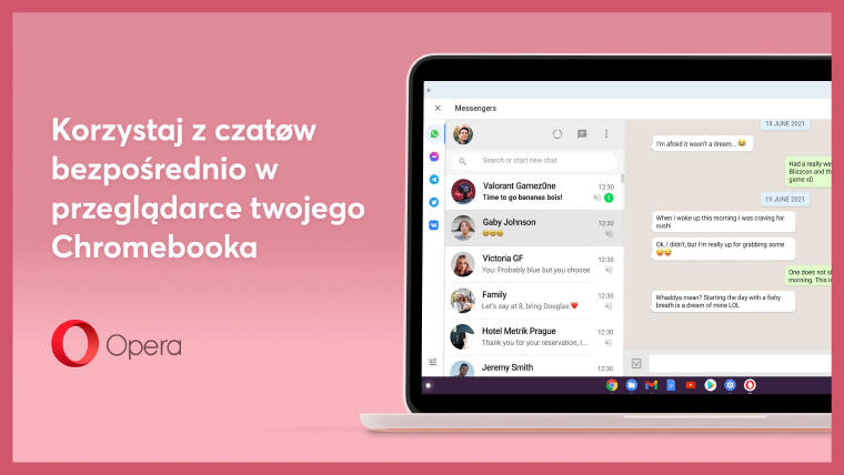 Opera z przeglądarką zoptymalizowaną na Chromebooki