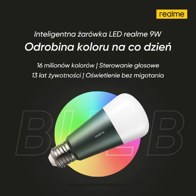 realme Smart Bulb - Inteligentna arwka RGB