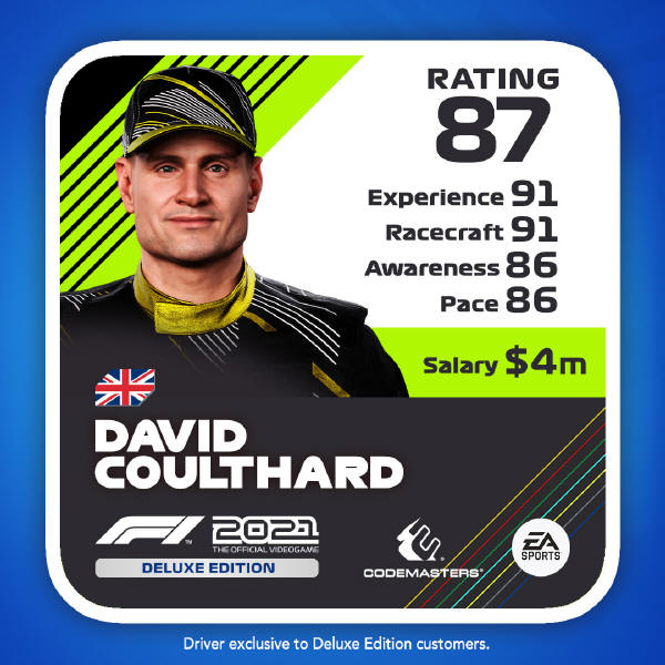 F1 2021 Deluxe Driver - dodatkowa zawartość cyfrowa