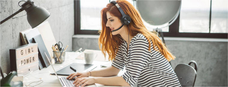 CREATIVE CHAT Zestaw słuchawkowy z regulowanym mikrofonem