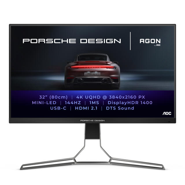 Porsche Design i AGON by AOC - monitor 4K 144 Hz z HDR 1400