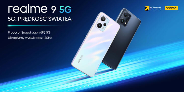 realme 9 5G - smartfon z procesorem Snapdragon 695 5G