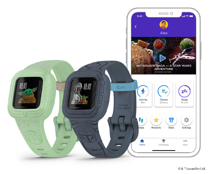 Garmin vívofit jr. 3 z motywami The Mandalorian oraz z Grogu
