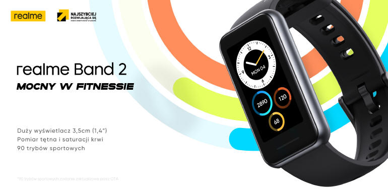 Opaska sportowa realme Band 2 już dostępna w Polsce