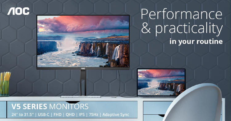 Uniwersalne monitory AOC V5 z USB-C