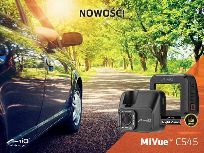 Mio MiVue C545 – kamera z HDR, z 60 kl./s i trybem parkingowym