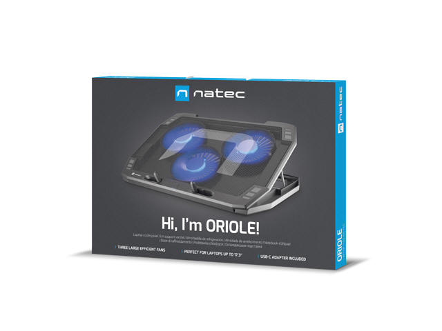 Natec Oriole - efektowna podstawka chłodząca pod laptopa