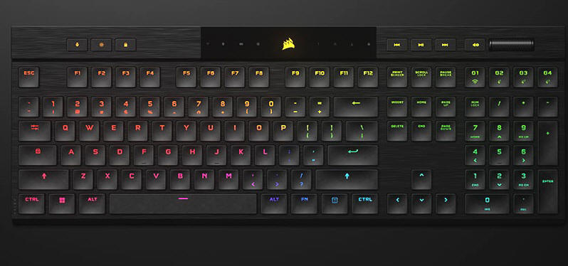 CORSAIR K100 AIR - bezprzewodowa, mechaniczna klawiatura gamingowa