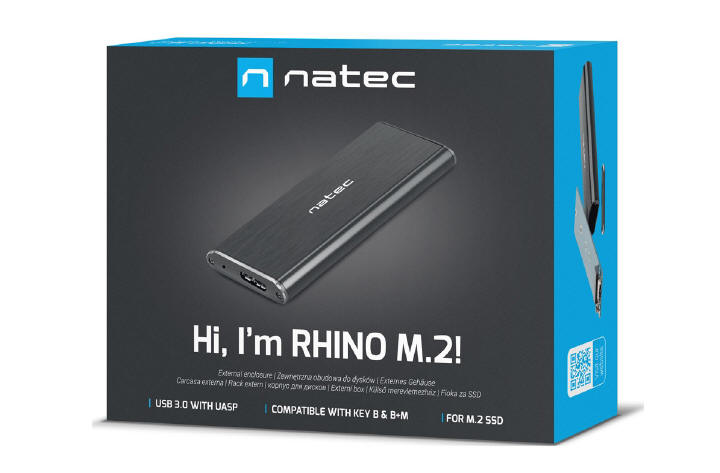 Natec Rhino M.2 - aluminiowa obudowa dla dysków SSD M.2