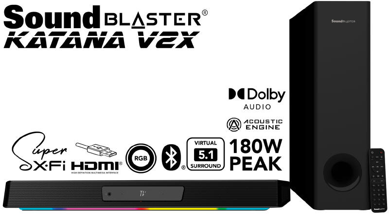Creative Sound Blaster KATANA V2X - Soundbar z technologią Super X-FI