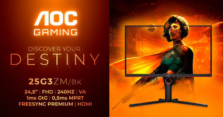 AGON by AOC 25G3ZM/BK - monitor 240 Hz Fast VA