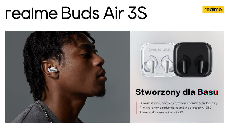 realme Buds Air 3S – suchawki stworzone dla basu
