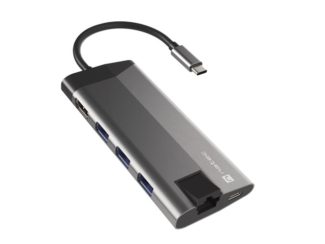 Natec Fowler Plus - wielofunkcyjny adapter USB-C