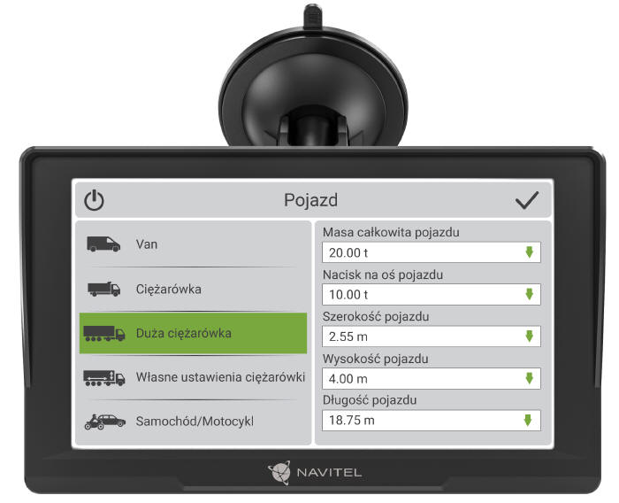 NAVITEL E777 TRUCK - nawigacja GPS dla samochodw ciarowych 