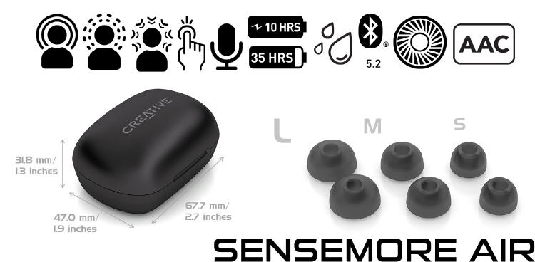 Creative Sensemore Air z trybem monitorowania otoczenia