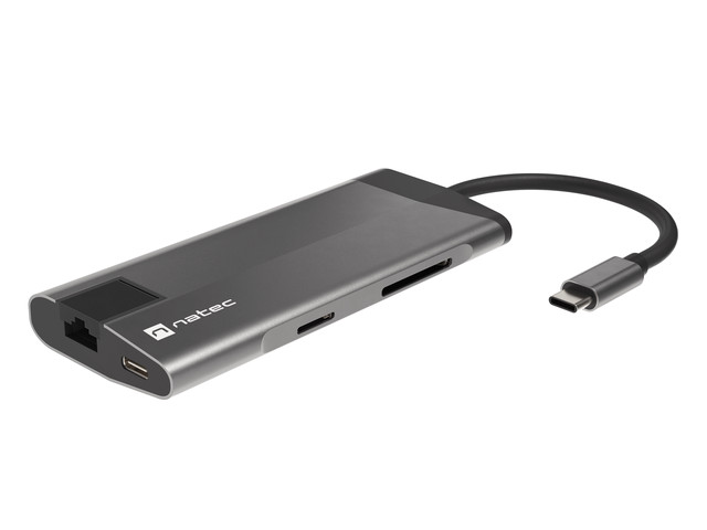 Natec Fowler Plus - wielofunkcyjny adapter USB-C