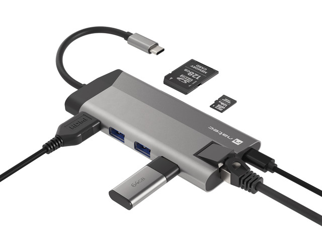 Natec Fowler Plus - wielofunkcyjny adapter USB-C