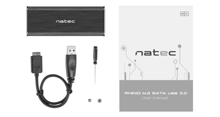 Natec Rhino M.2 - aluminiowa obudowa dla dysków SSD M.2