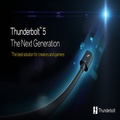 Obrazek Intel przedstawia Thunderbolt 5: do 120Gbps, 240W, 8K @ 540Hz