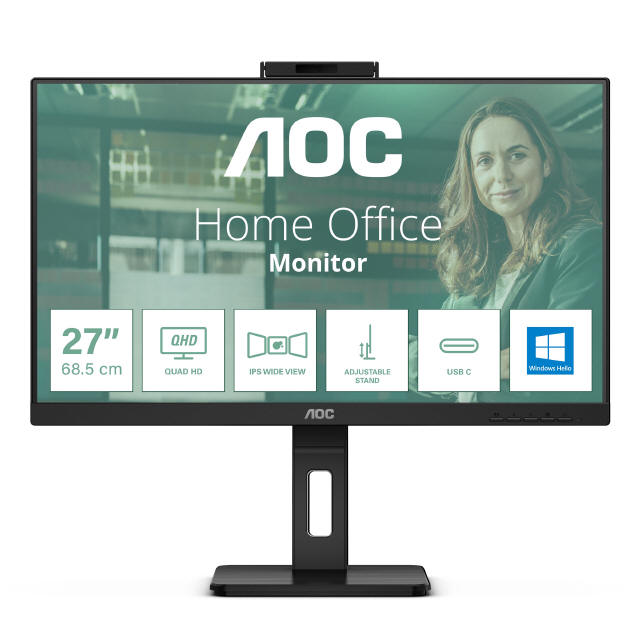 Monitory AOC P3 z USB-C i wbudowanymi kamerami