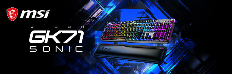 MSI VIGOR GK71 z przełącznikami SONIC BLUE