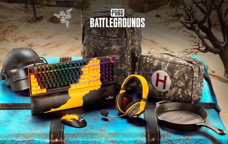 Peryferia Razera z motywami graficznymi PUBG: BATTLEGROUNDS