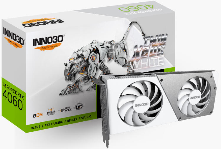 INNO3D GeForce RTX 4060 Twin X2 OC White