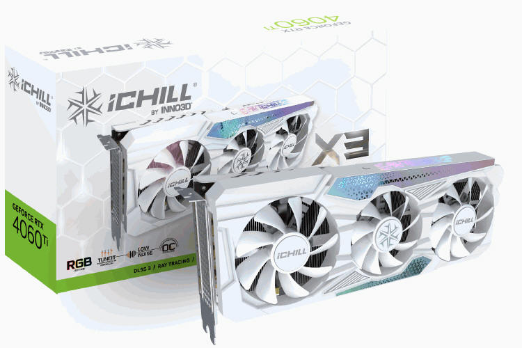 INNO3D GeForce RTX 4060 Ti 8 GB iCHILL X3 White