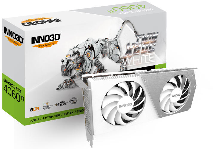 INNO3D GeForce RTX 4060 Ti 16 GB Twin X2 OC White