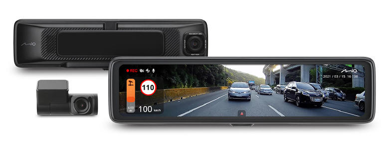 Mio MiVue R850T - lusterko wsteczne z podwójną kamerą samochodową
