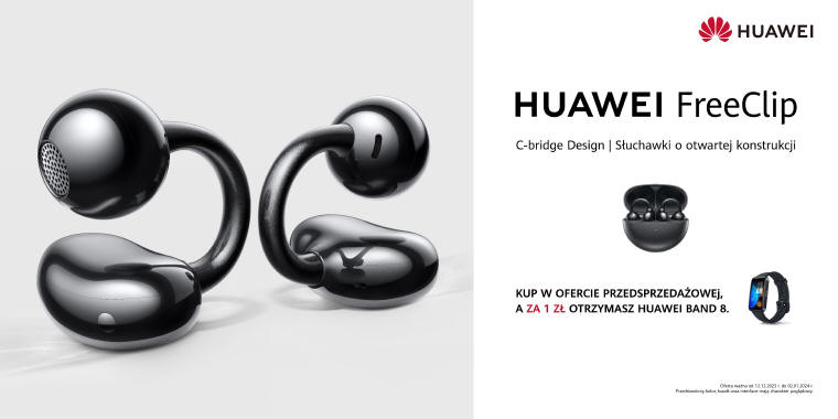 Polski debiut słuchawek HUAWEI FreeClip