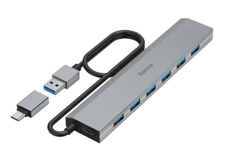 HAMA - hub USB Hama z 7 portami i funkcją ładowarki
