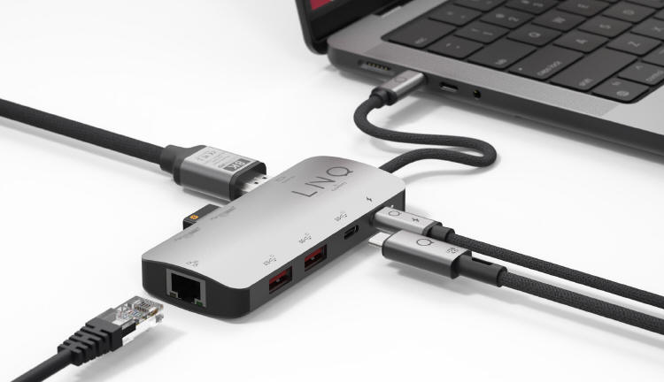 LINQ 8in1 Pro Studio - wysokiej klasy hub z obsługą monitorów 8K