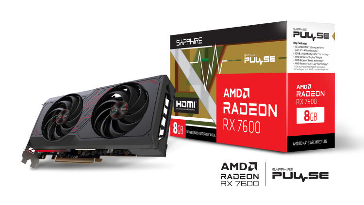 SAPPHIRE PULSE AMD Radeon RX 7600 8 GB