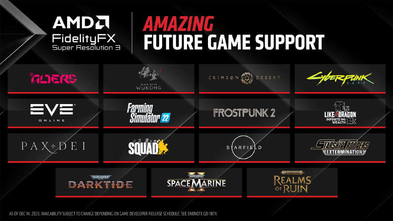 AMD - Otwarty kod FSR 3.0, ju dostpny