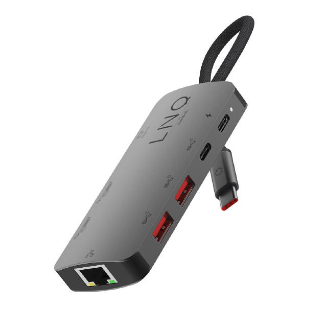 LINQ 8in1 Pro Studio - wysokiej klasy hub z obsługą monitorów 8K