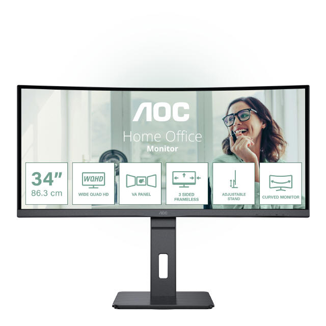 Monitory AOC P3 z USB-C i wbudowanymi kamerami