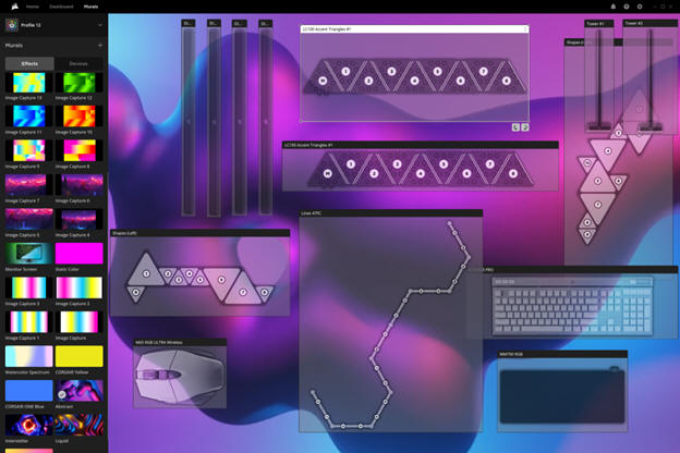 CORSAIR - oprogramowanie do personalizacji podświetlenia RGB iCUE