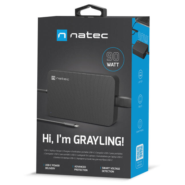 Natec Grayling — nowe zasilacze do laptopów o mocy 45 i 90 W