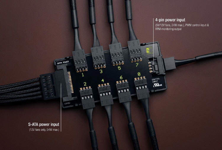 Noctua NA-FH1 - ośmiokanałowy PWM Fan Hub